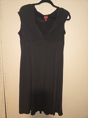 Merona Black Sleeveless V-Neck Midi Dress